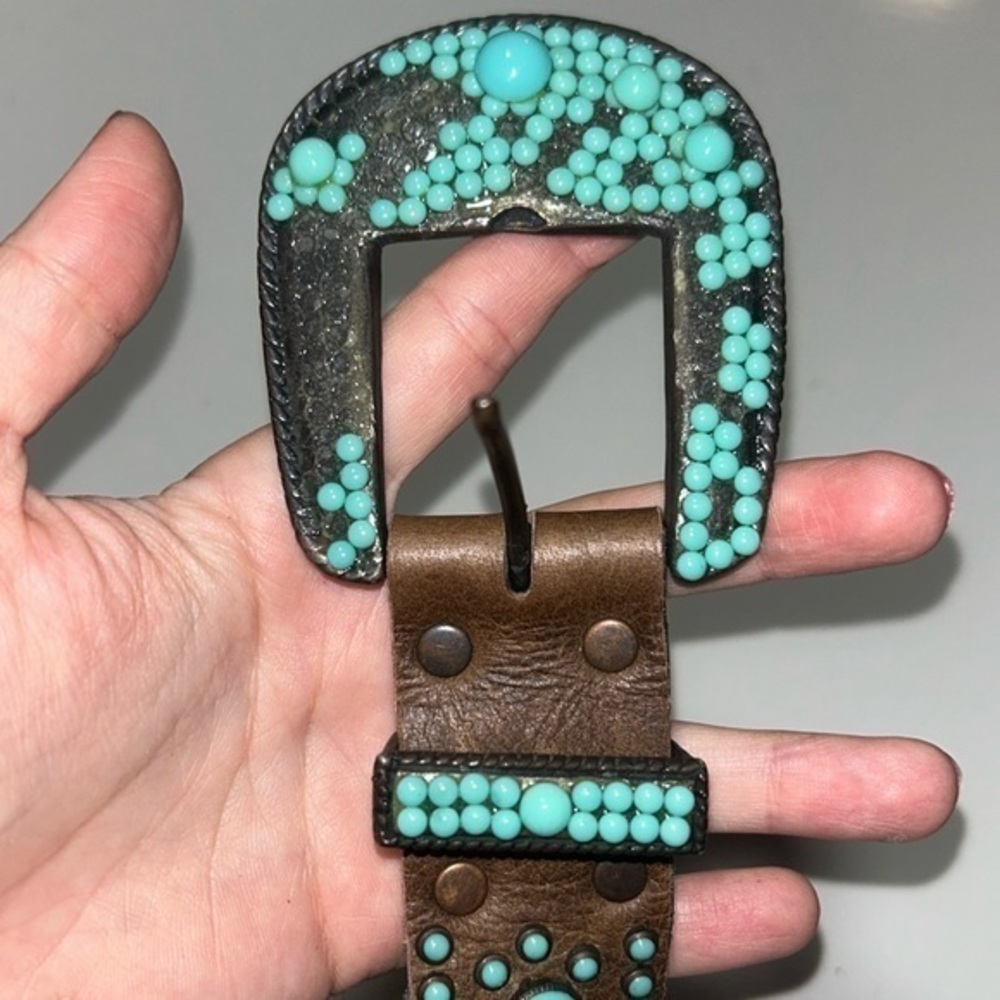 RN Design leather Rhinestone Belt‎ - Picture 3 of 6